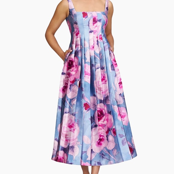 Kay Unger Maeve Rose Seamed Cocktail Dress - Picture 2 of 4